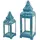 Mobili Rebecca Kerzenhalter Laterne Metall Blau