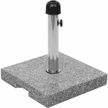 Mendler Sonnenschirmständer HWC-F92, Schirmständer Schirmhalter, Granit 23kg eckig grau