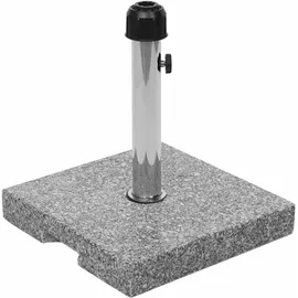 Mendler Sonnenschirmständer HWC-F92, Schirmständer Schirmhalter, Granit 23kg eckig grau