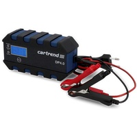 CARTREND Mikroprozessor-Ladegerät für Auto Batterie DP 4.0, 4 Ampere für 6/12 V, 9-HF Ladestufen, Autostartfunktion, Komfortanschluss, Schwarz