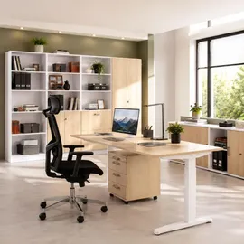 bümö Schreibtisch Buche / Weiß