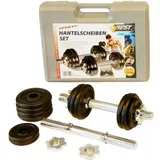 Best Sporting Kurzhantel 2er Kurzhantel Hantelkoffer Set 15 kg aus Gusseisen mit Stellringen, Hanteln verstellbar für Männer und Frauen
