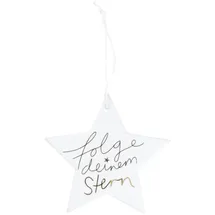 r√§der design Dekoanhänger Stern aus Porzellan "folge deinem Stern" von räder design - Weihnachten Weihnachtsdekoration