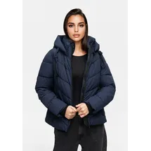 Marikoo Winterjacke "Sahnemausii", Damen, Gr. XXL, navy, Obermaterial: 100% Polyester. Futter: 100% Polyester. Wattierung: 100% Polyester. Ärmelfutter: 100% Polyester, Bündchen, Jacken Winterjacke, mit abnehmbarer Kapuze und hohem Kragen