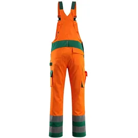 Mascot Safe Compete Warnlatzhose mit Knietaschen Barras Latzhose hi-vis orange/grün