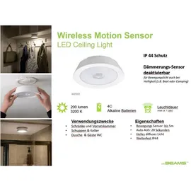 Mr Beams LED Batterielicht Ceiling light 200lm, 3200K, weiß