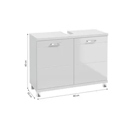 Möbel Kraft Waschbeckenunterschrank 80 x 60 cm Weiß
