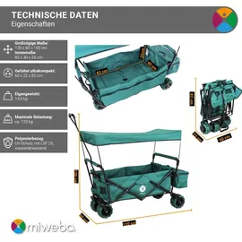 MIWEBA Bollerwagen MB-10 grau Transporttasche