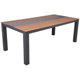 Garden Pleasure SILEA Gartentisch 200 x 100 x 75 cm Braun/Schwarz