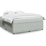 vidaXL Boxspringbett 180 x 200 cm Hellgrau