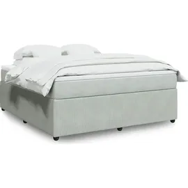 vidaXL Boxspringbett 180 x 200 cm Hellgrau