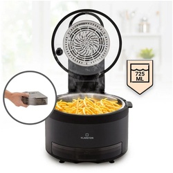 Klarstein Heißluftfritteuse Vendure Heißluftfritteuse mit Dampffunktion, 1250 W schwarz