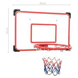 vidaXL Basketball-Rückwand-Set bunt 180 x 150 cm
