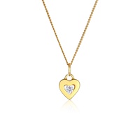 Elli Halskette Damen Herz Liebe Zirkonia 585 Gelbgold