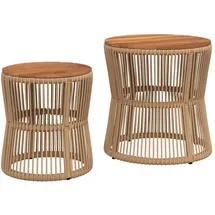 vidaXL Gartentisch 53,2 x 52,7 x 52,3 cm Beige
