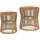 vidaXL Gartentisch 53,2 x 52,7 x 52,3 cm Beige