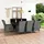 vidaXL Polyrattan Garten-Essgruppe 9-tlg. hellgrau inkl. Auflagen 3060142