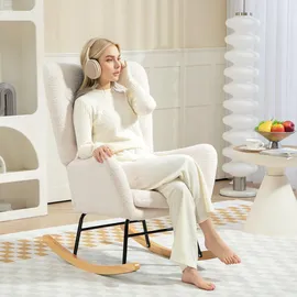 Homcom Schaukelstuhl Teddystoff