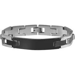 Edelstahlarmband ADELIA ́S "Herren Armband aus Edelstahl 19,6 cm", silber, Armbänder, Herren, 19,6, Edelstahl