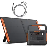 Jackery E1000 v2 Tragbare Powerstation mit 100W Solarpanel mit 5M DC Solarpanel Verlängerungskabel, 1070Wh LiFePO4 Solargenerator,1 Std. Schnellla...