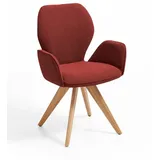 Niehoff Sitzmöbel Colorado Trend-Line Design-Armlehnenstuhl Wildeiche/Webstoff Drehbar - Natur