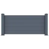casanoov Vorgartenzaun 1,9m Niesen H.90cm aluminium grau