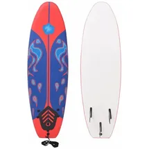 vidaXL Surfboard 170 x 46,8 x 8 cm blau/rot