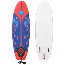 vidaXL Surfboard 170 x 46,8 x 8 cm blau/rot