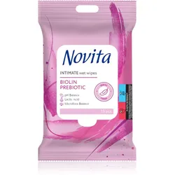 NOVITA Intimate Biolin Prebiotic Feuchttücher für die intime Hygiene 15 St.