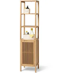 Tchibo - Ordnungsregal im skandinavischen Design - 37x33x160cm - naturfarben - Bambusholz