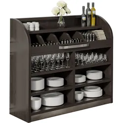 Besteckschrank | 110cm | Wenge/Schwarz | 4x Böden | Besteckschränke, Besteckschrank Gastronomie, Kellnerstation, Besteckkommode