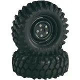 Absima Kompletträder Offroad V Block Crawler schwarz 2er Pack (2500031)