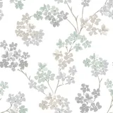 Art for the home Superfresco Easy - Vliestapete Blumen - Grün/Grau - 10m x 52cm