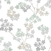 Art for the home Superfresco Easy - Vliestapete Blumen - Grün/Grau - 10m x 52cm