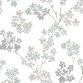 Art for the home Superfresco Easy - Vliestapete Blumen - Grün/Grau - 10m x 52cm