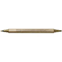 Rayher 7869306 Kalligraphie-Stift Metallic, gold, mit 2 Spitzen, Strichstärken 2 und 3, 5 mm, 1 Stück