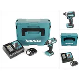 Makita DTD 153 Y1J-D 18 V Akku Brushless Schlagschrauber im Makpac + 1x BL 1815 N 1,5 Ah Li-Ion Akku + 1x DC 18 RC Ladegerät