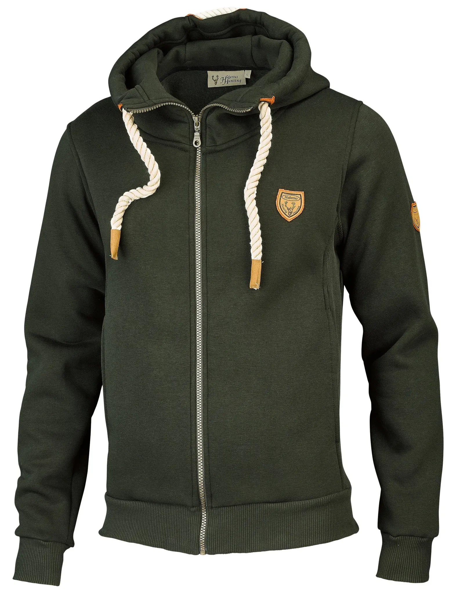 Hubertus Herren-Sweatjacke, oliv, XXL