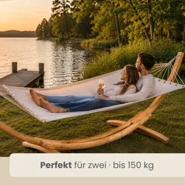 AMANKA Hängematte 325 x 120 cm Beige