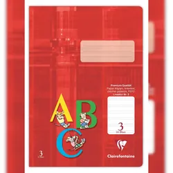 Clairefontaine 25x Schulheft Clairefontaine, DIN A4, 16 Blatt, 90g, Lineatur 3 liniert für 3. Schuljahr - Rot 331003C
