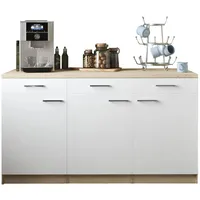 Respekta Küchenmöbel-Set 13 Merle 150 cm Weiß