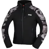 IXS Moto Camo Motorrad Zip Hoodie, schwarz/camouflage, L