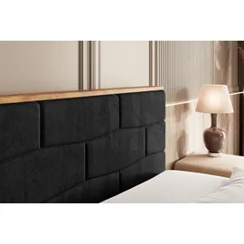 altdecor Boxspringbett 120 x 200 cm H3 Schwarz