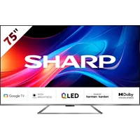 Sharp QLED-Fernseher »4T-C75GP7x«, G (A-G), silber, 75, Fernseher