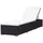 vidaXL Sonnenliege 200 x 62 x 76 cm Schwarz