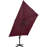 vidaXL Ampelschirm mit Lüftung 300x300 cm Bordeauxrot