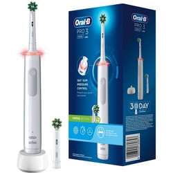 Oral-B Elektrische Zahnbürste Pro 3 3000 Cross Action – Elektrische Zahnbürste – weiß weiß