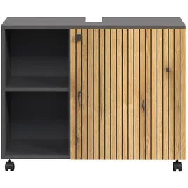 trendteam Waschbeckenunterschrank 80 x 64 cm Grau