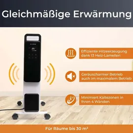 Klamer Ölradiator 2500 W Weiß