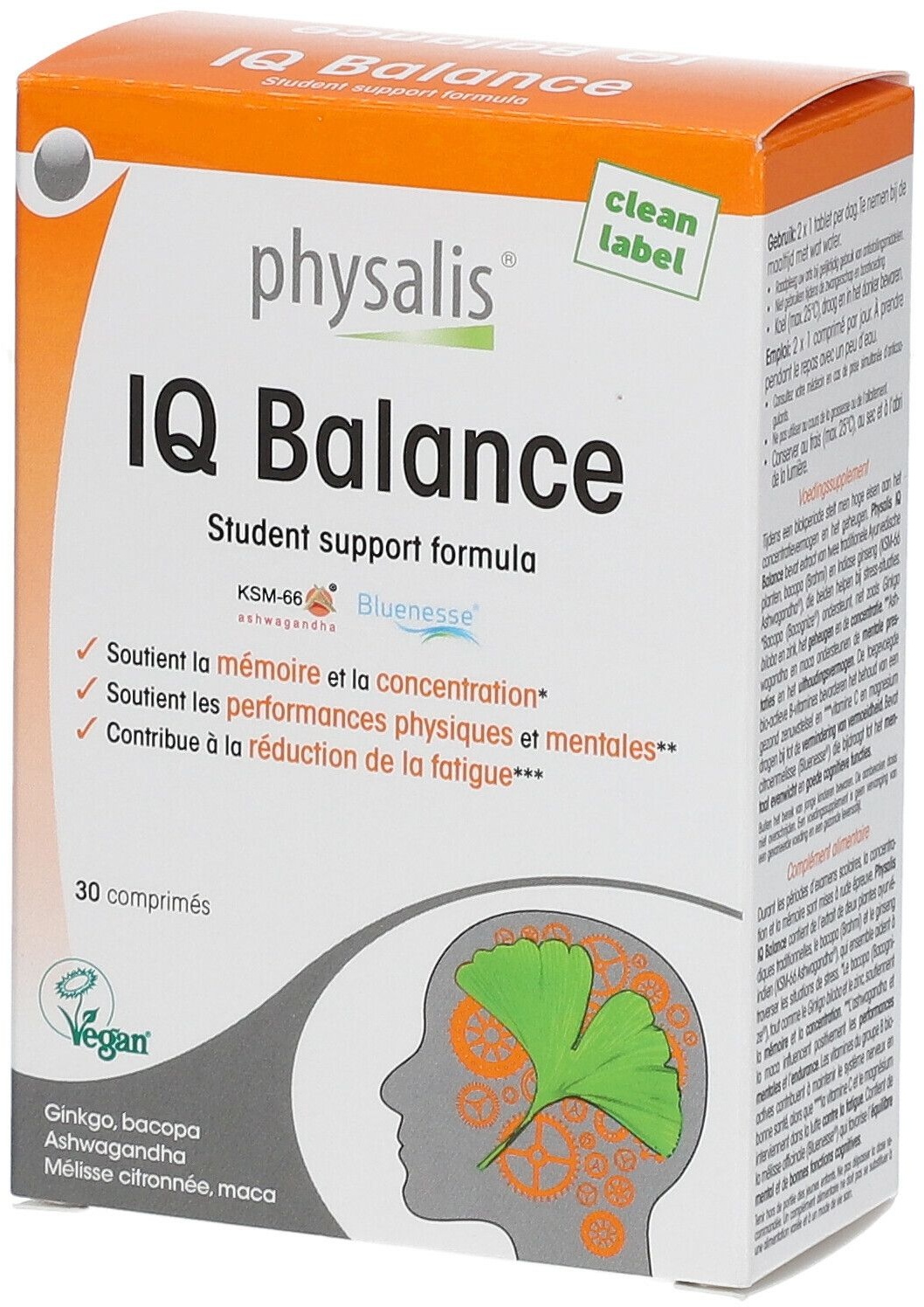 physalis® IQ Balance Student support formula 30 pc(s) comprimé(s)